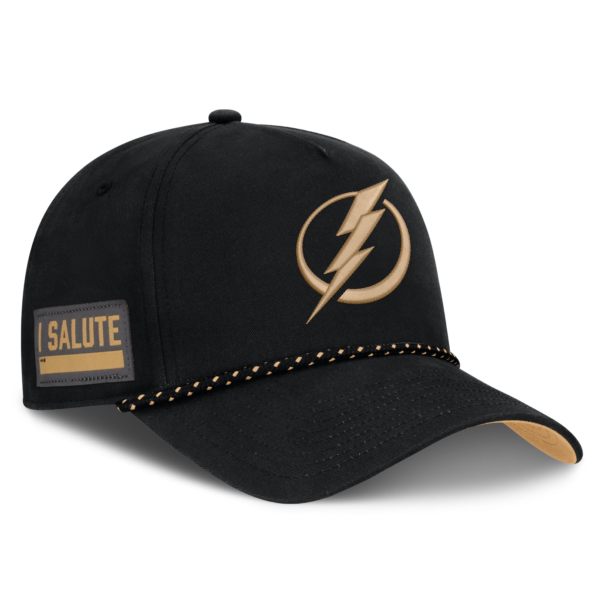 Casquette ajustable authentique Pro A-Frame noire Tampa Bay Lightning pour homme Fanatics